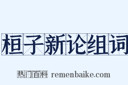 桓子新论组词是什么意思的图片